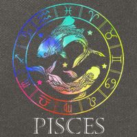 Zodiac Sign Pisces Cotton Canvas Backpack
