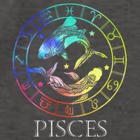Zodiac Sign Pisces Vector Backpack