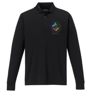 Zodiac Sign Pisces Performance Long Sleeve Polo