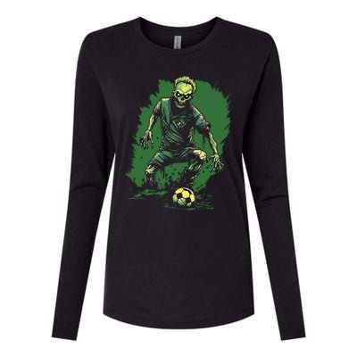 Zombie Soccer Player Halloween Costume Sport Womens Cotton Relaxed Long Sleeve T-Shirt