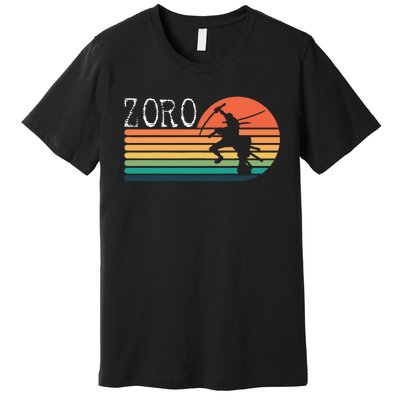 Zoro Samurai Pirate Sunset Premium T-Shirt