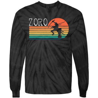 Zoro Samurai Pirate Sunset Tie-Dye Long Sleeve Shirt