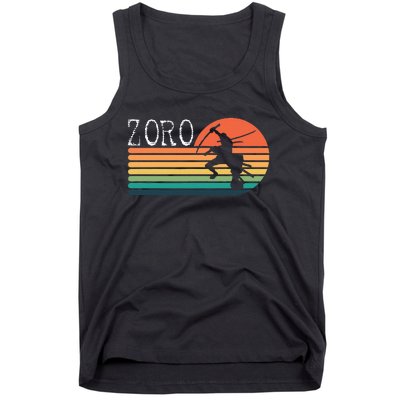 Zoro Samurai Pirate Sunset Tank Top