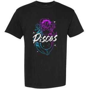 Zodiac Sign Pisces Beautiful Born In February March Garment-Dyed Heavyweight T-Shirt