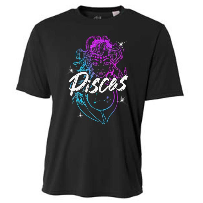 Zodiac Sign Pisces Beautiful Born In February March Cooling Performance Crew T-Shirt