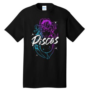 Zodiac Sign Pisces Beautiful Born In February March Tall T-Shirt