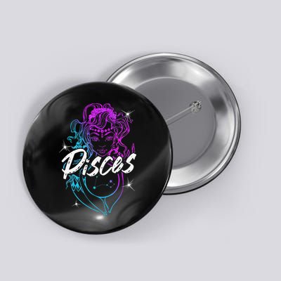 Zodiac Sign Pisces Beautiful Born In February March Button