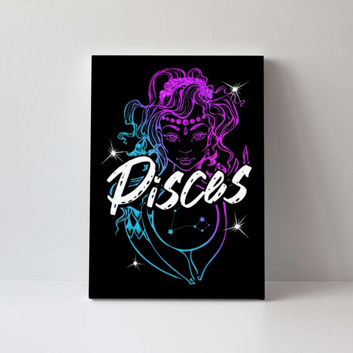 Zodiac Sign Pisces Beautiful Born In February March Canvas