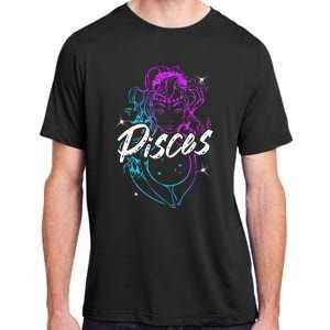 Zodiac Sign Pisces Beautiful Born In February March Adult ChromaSoft Performance T-Shirt