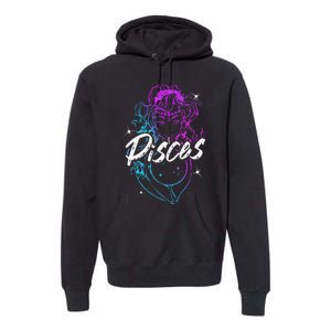 Zodiac Sign Pisces Beautiful Born In February March Premium Hoodie