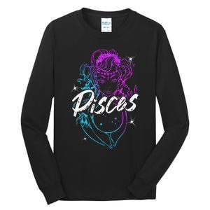 Zodiac Sign Pisces Beautiful Born In February March Tall Long Sleeve T-Shirt