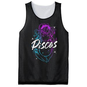 Zodiac Sign Pisces Beautiful Born In February March Mesh Reversible Basketball Jersey Tank