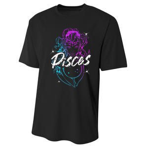 Zodiac Sign Pisces Beautiful Born In February March Performance Sprint T-Shirt