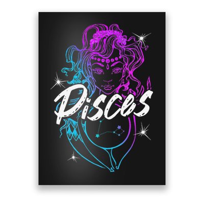 Zodiac Sign Pisces Beautiful Born In February March Poster