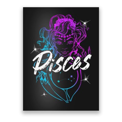 Zodiac Sign Pisces Beautiful Born In February March Poster