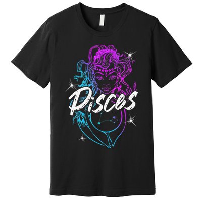 Zodiac Sign Pisces Beautiful Born In February March Premium T-Shirt