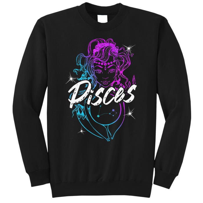 Zodiac Sign Pisces Beautiful Born In February March Tall Sweatshirt