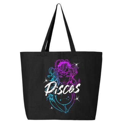 Zodiac Sign Pisces Beautiful Born In February March 25L Jumbo Tote