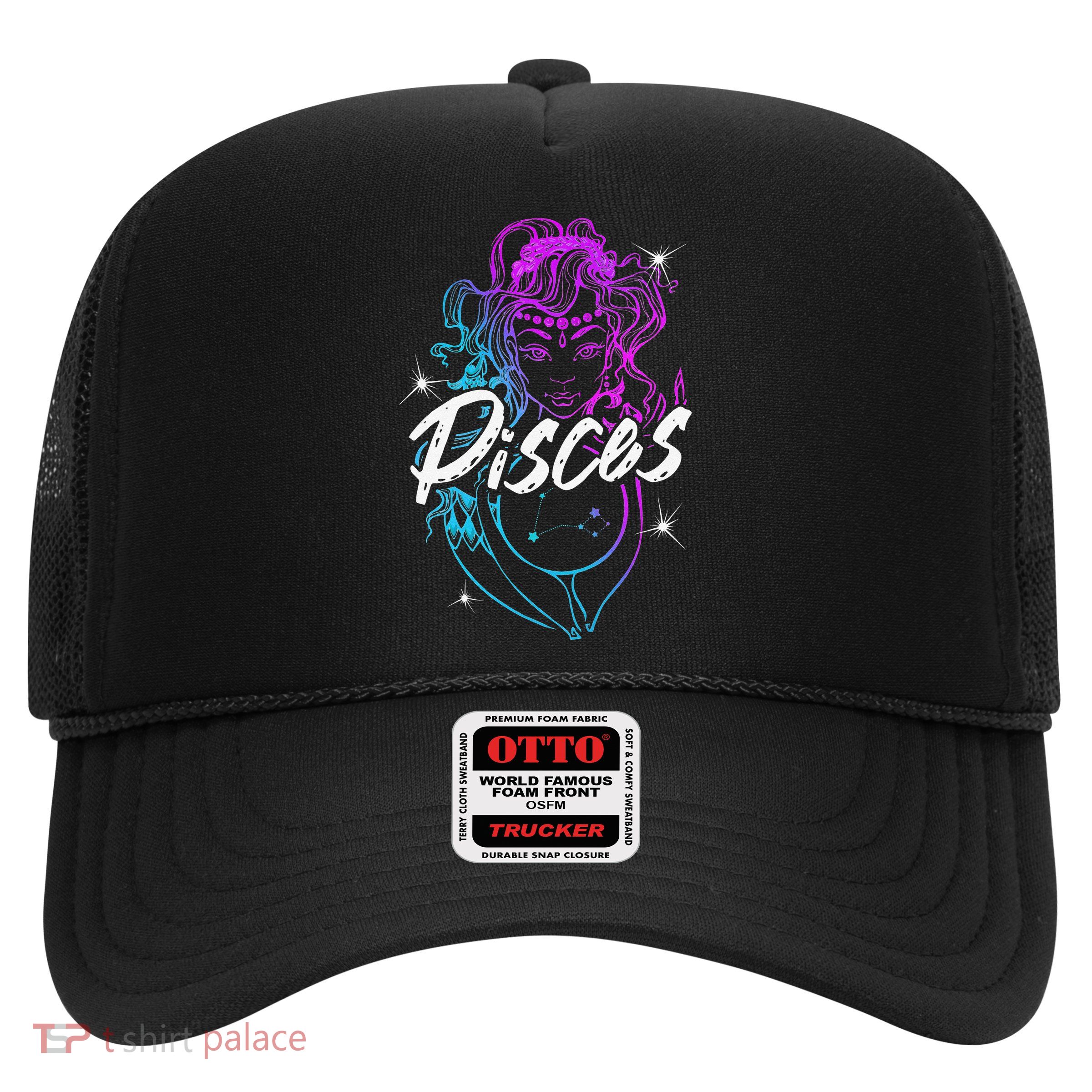 Zodiac Sign Pisces Beautiful Born In February March Trucker Hat