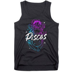 Zodiac Sign Pisces Beautiful Born In February March Tank Top