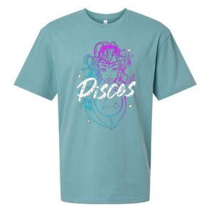 Zodiac Sign Pisces Beautiful Born In February March Sueded Cloud Jersey T-Shirt