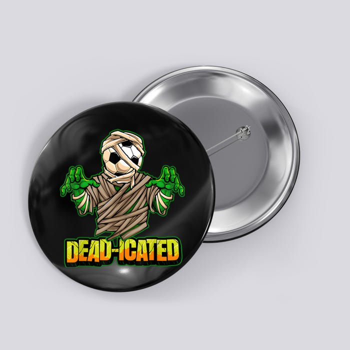 Zombie Soccer Player Scary Soccer Halloween Button