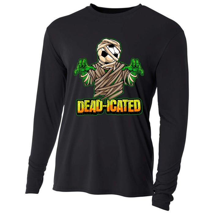 Zombie Soccer Player Scary Soccer Halloween Cooling Performance Long Sleeve Crew