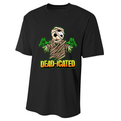 Zombie Soccer Player Scary Soccer Halloween Performance Sprint T-Shirt