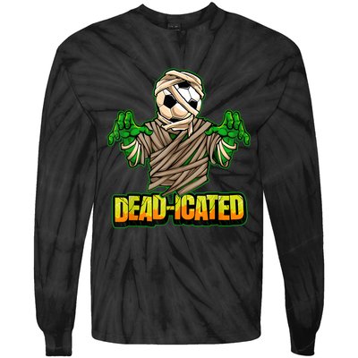 Zombie Soccer Player Scary Soccer Halloween Tie-Dye Long Sleeve Shirt