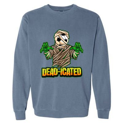 Zombie Soccer Player Scary Soccer Halloween Garment-Dyed Sweatshirt