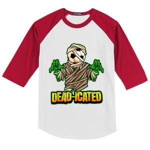 Zombie Soccer Player Scary Soccer Halloween Kids Colorblock Raglan Jersey