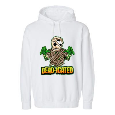 Zombie Soccer Player Scary Soccer Halloween Garment-Dyed Fleece Hoodie