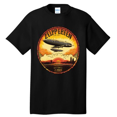 Zeppelin Sunrise Retro Airship Vintage 70s 80s Tall T-Shirt