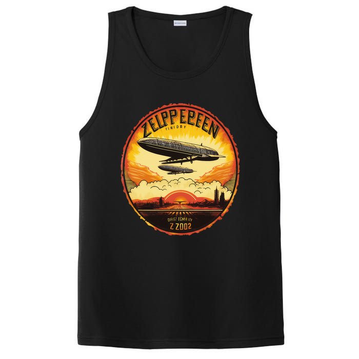 Zeppelin Sunrise Retro Airship Vintage 70s 80s PosiCharge Competitor Tank