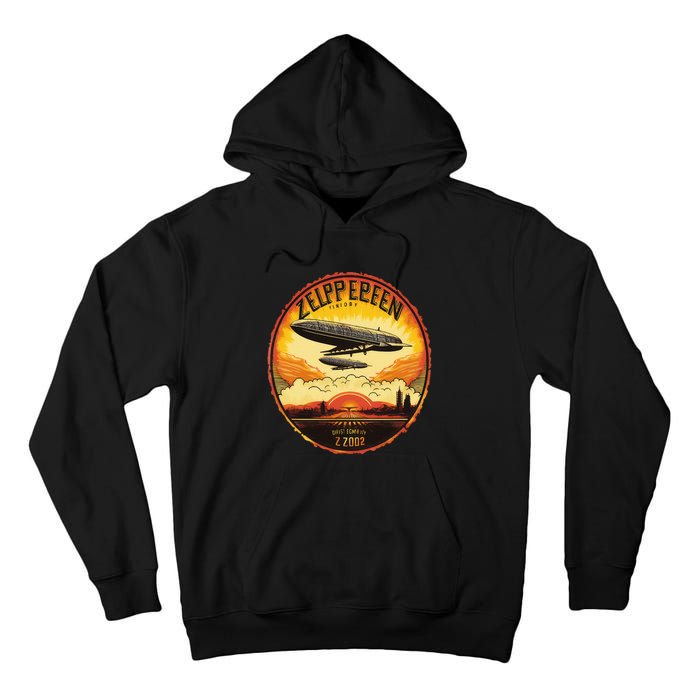 Zeppelin Sunrise Retro Airship Vintage 70s 80s Tall Hoodie