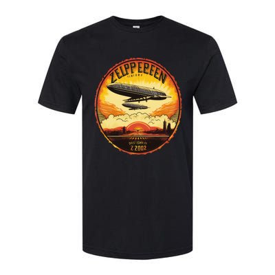 Zeppelin Sunrise Retro Airship Vintage 70s 80s Softstyle CVC T-Shirt