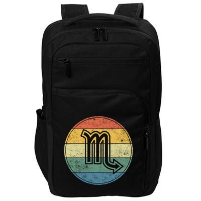 Zodiac Sign Scorpio Symbol Without Text As Vintage Circle Gift Impact Tech Backpack