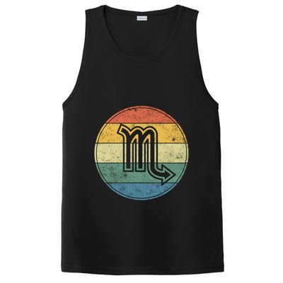 Zodiac Sign Scorpio Symbol Without Text As Vintage Circle Gift PosiCharge Competitor Tank