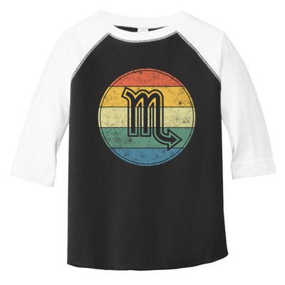 Zodiac Sign Scorpio Symbol Without Text As Vintage Circle Gift Toddler Fine Jersey T-Shirt