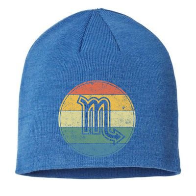 Zodiac Sign Scorpio Symbol Without Text As Vintage Circle Gift Sustainable Beanie