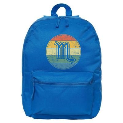 Zodiac Sign Scorpio Symbol Without Text As Vintage Circle Gift 16 in Basic Backpack