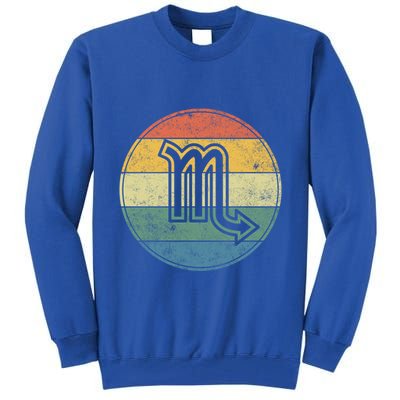 Zodiac Sign Scorpio Symbol Without Text As Vintage Circle Gift Tall Sweatshirt