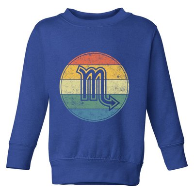 Zodiac Sign Scorpio Symbol Without Text As Vintage Circle Gift Toddler Sweatshirt