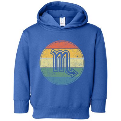 Zodiac Sign Scorpio Symbol Without Text As Vintage Circle Gift Toddler Hoodie