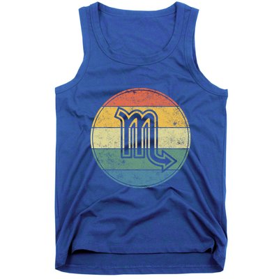Zodiac Sign Scorpio Symbol Without Text As Vintage Circle Gift Tank Top
