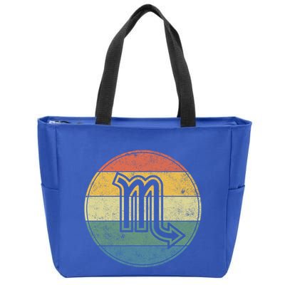 Zodiac Sign Scorpio Symbol Without Text As Vintage Circle Gift Zip Tote Bag
