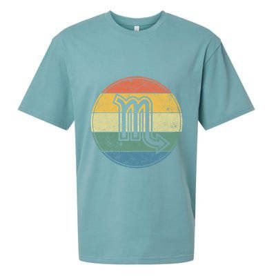 Zodiac Sign Scorpio Symbol Without Text As Vintage Circle Gift Sueded Cloud Jersey T-Shirt