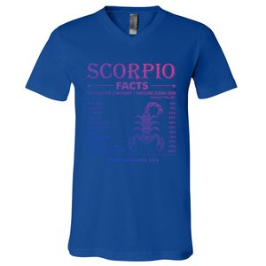 Zodiac Sign Scorpio Facts October November Gift V-Neck T-Shirt