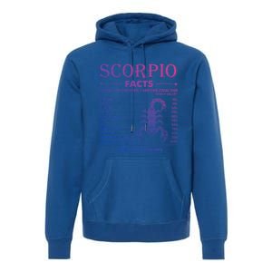 Zodiac Sign Scorpio Facts October November Gift Premium Hoodie