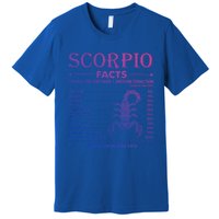 Zodiac Sign Scorpio Facts October November Gift Premium T-Shirt